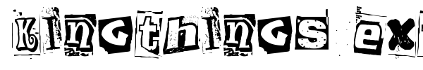 Kingthings Extortion font preview